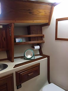 1984 Endeavour 33 Sailboat Head Bathroom