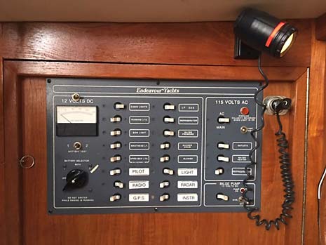 1984 Endeavour 333 Sailboat  Electrical Breaker Panel