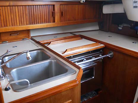 1984 Endeavour 35 Sailboat Galley