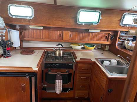 1979 Endeavour 37 Ketch — Galley