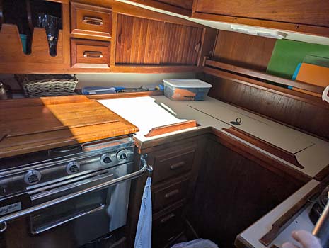 Endeavour 38 Sailboat - Galley