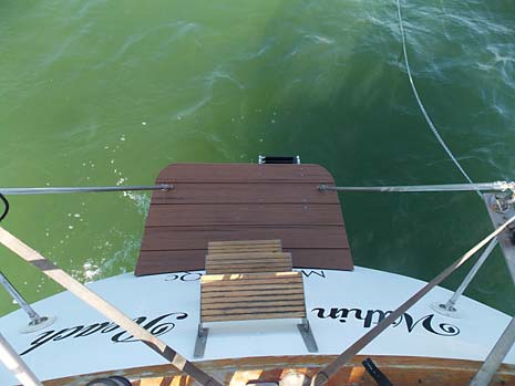 1983 Endeavour 40 Sailboat Transom and Swim Platform