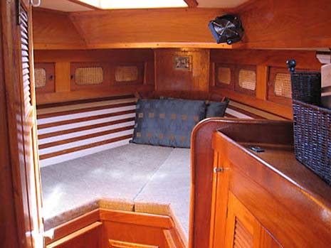 1985 Endeavour 42 Sailboat, Forward V-berth