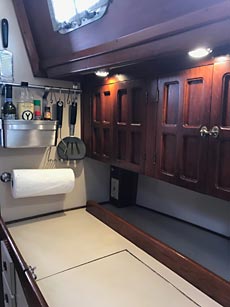 1985 Endeavour 42 Sailboat Galley Storage