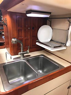 1985 Endeavour 42 Sailboat Galley Sink