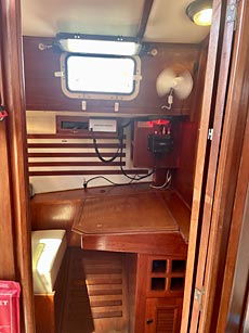 Endeavour 37 Sloop Sailboat Nav Station